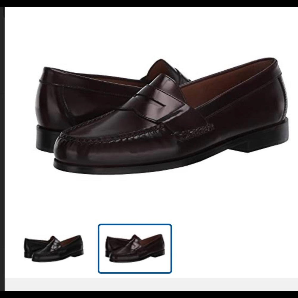 Johnston & Murphy dark brown penny loafer shoe size 8.5